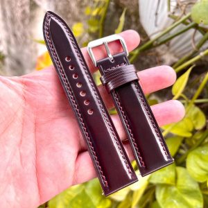 Horween Shell Cordovan Leather Watch Strap Elevate Your Timepiece with Unparalleled Craftsmanship