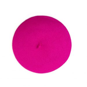 Hot Pink Wool Beret A Classic Retro Style for Winter