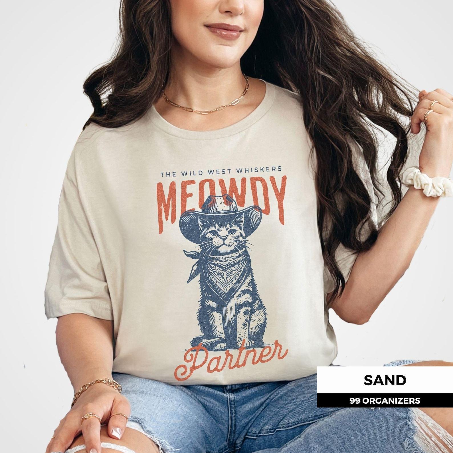 Howdy, Partner! Lasso Yourself the Wild West Whiskers Meowdy Partner Shirt