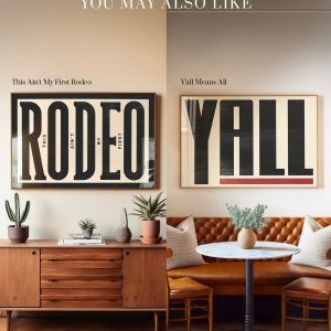 Howdy Typography Art Print Modern Southwestern Wall Decor for a Southern Home