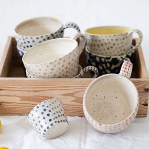 Hygge Blue Polka Dot Mug A Danish Delight for Your Morning Ritual