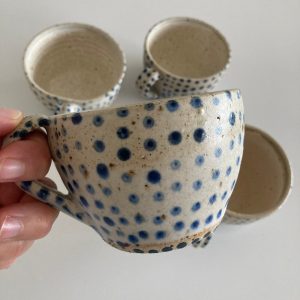 Hygge Blue Polka Dot Mug A Danish Delight for Your Morning Ritual