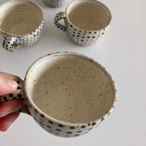Hygge Blue Polka Dot Mug A Danish Delight for Your Morning Ritual
