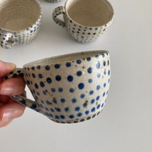 Hygge Blue Polka Dot Mug A Danish Delight for Your Morning Ritual