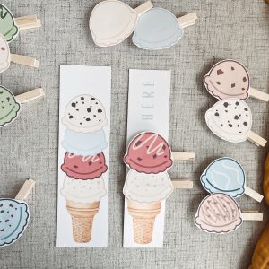Ice Cream Builder Activity Enhance Fine Motor Skills, Preschool Pattern Learning, and Toddler Fun