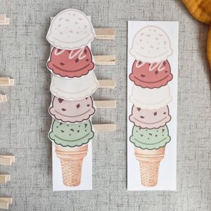 Ice Cream Builder Activity Enhance Fine Motor Skills, Preschool Pattern Learning, and Toddler Fun