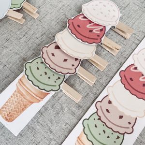 Ice Cream Builder Activity Enhance Fine Motor Skills, Preschool Pattern Learning, and Toddler Fun
