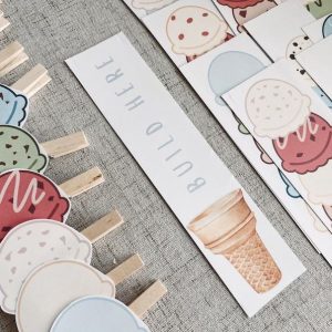 Ice Cream Builder Activity Enhance Fine Motor Skills, Preschool Pattern Learning, and Toddler Fun