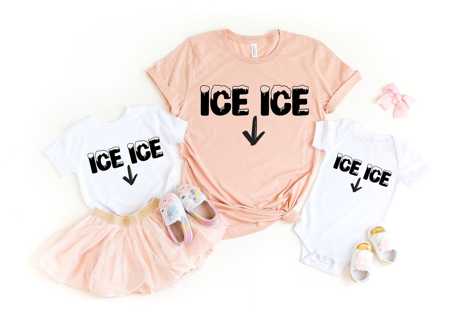Ice Ice Baby Family T-shirt Announce Your Pregnancy with Style and Humor - Image 2