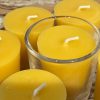 Illuminate Your Home with Nature’s Golden Glow Pure Beeswax Flat Top Votives