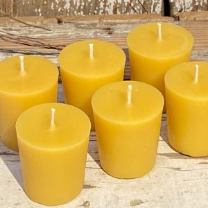 Illuminate Your Home with Nature’s Golden Glow Pure Beeswax Flat Top Votives