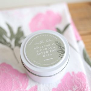 Immerse Yourself in Nature’s Embrace Walking In A Garden After The Rain Candle Tin