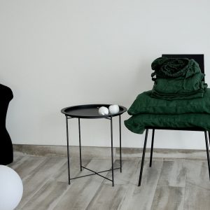 Immerse Yourself in Opulence Luxurious Dark Emerald Linen Sheet Set for Unparalleled Comfort and Style