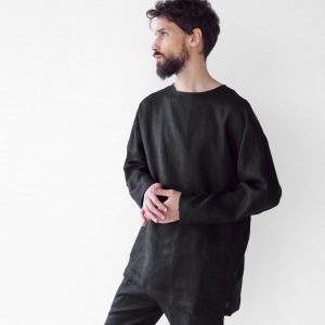 Indulge in Comfort and Style Oversized Linen Sweatshirt for Men