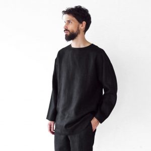Indulge in Comfort and Style Oversized Linen Sweatshirt for Men