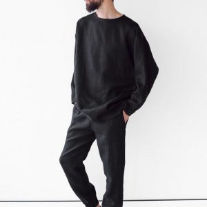 Indulge in Comfort and Style Oversized Linen Sweatshirt for Men