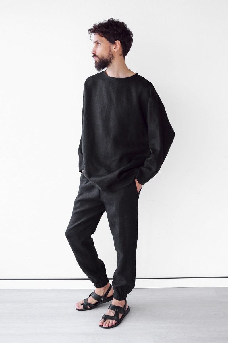 Indulge in Comfort and Style Oversized Linen Sweatshirt for Men