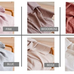 Indulge in Comfort Luxurious Linen Waffle Throw for Home and Baby