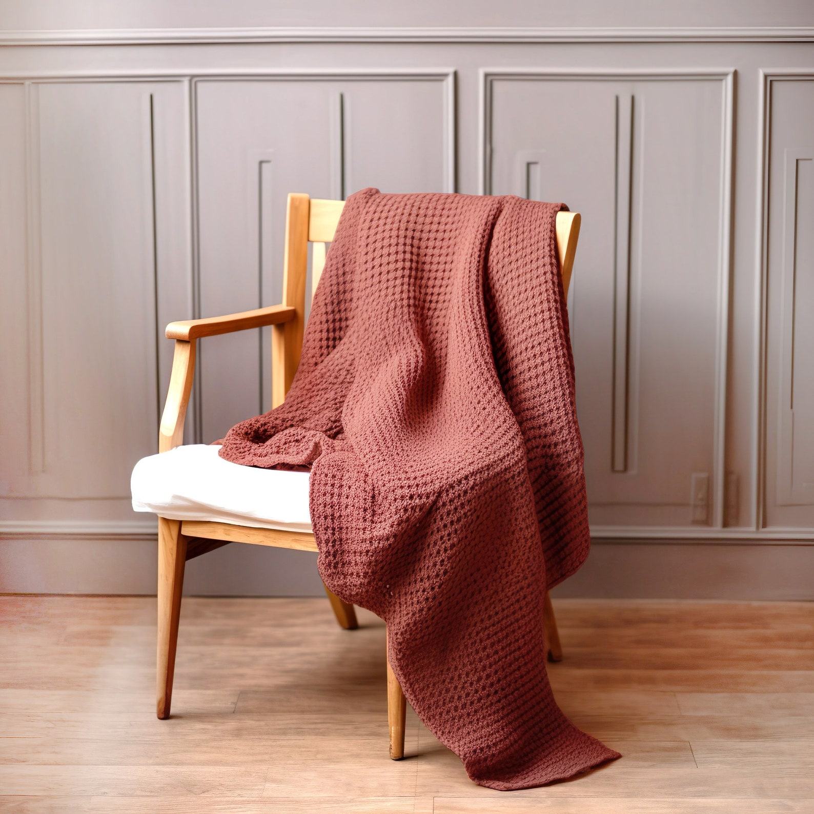 Indulge in Comfort Luxurious Linen Waffle Throw for Home and Baby