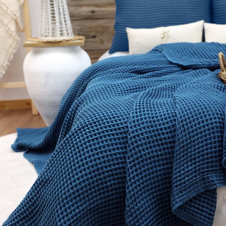 Indulge in Comfort Waffle Cotton Blanket for a Serene Sleep Sanctuary