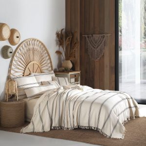 Indulge in Cozy Comfort Wrap Yourself in the Soft Embrace of Our Cotton Cream Turkish Throw Blanket