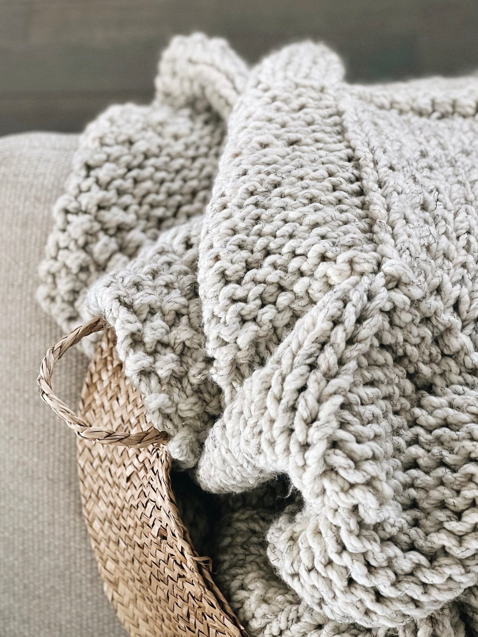 Indulge in Cozy Haven Hand-Knitted Chunky Basketweave Throw for Unrivaled Warmth and Style - Image 6