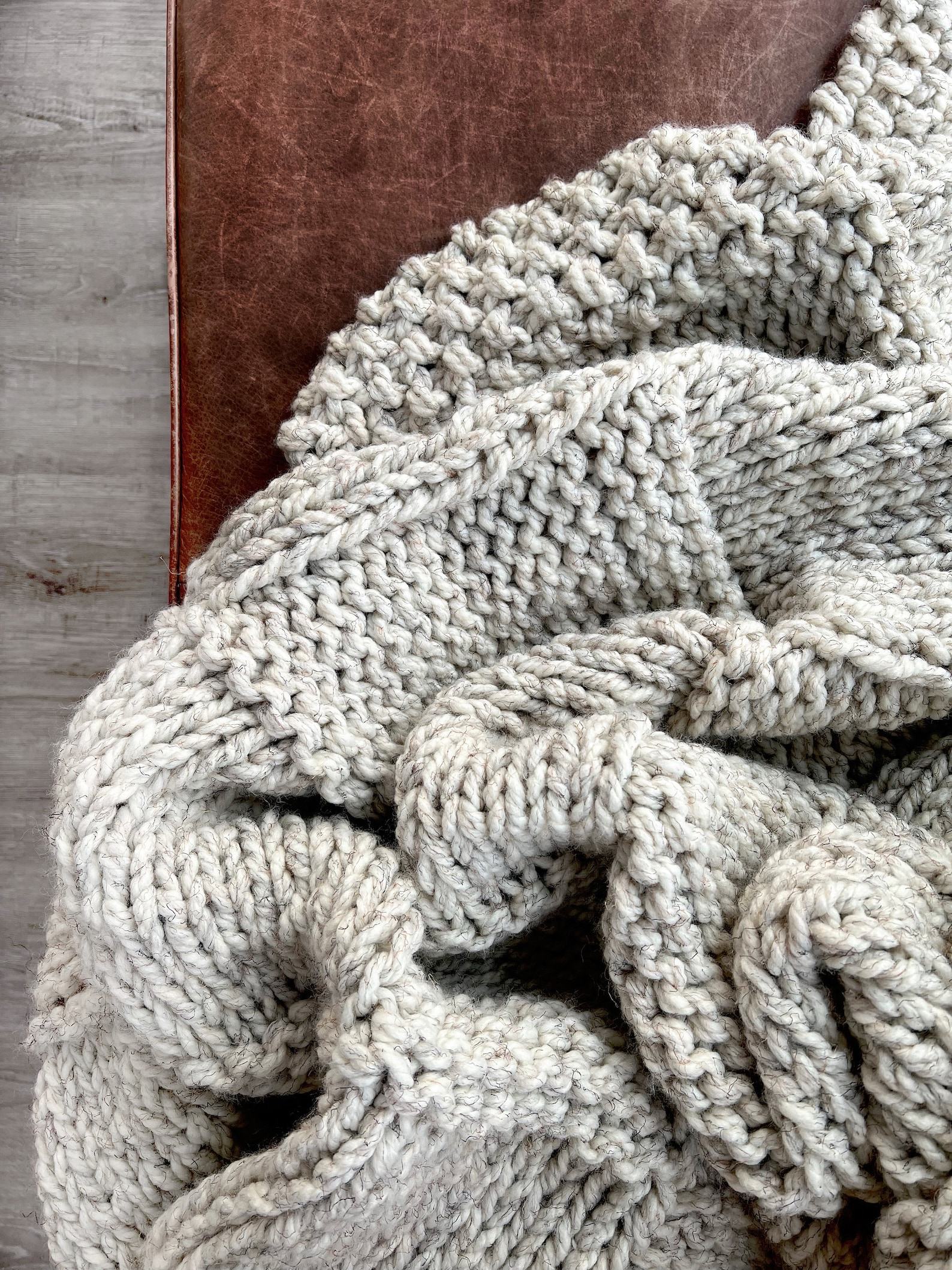 Indulge in Cozy Haven Hand-Knitted Chunky Basketweave Throw for Unrivaled Warmth and Style - Image 3