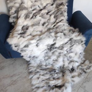 Indulge in Luxury Genuine Real Fox Fur Throw Rug for an Unforgettable Home Decor