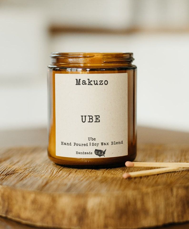 Indulge in the Sweetness of the Philippines Ube Wood Wick Candle, a Filipino Dessert Delight