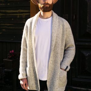 Indulge in Timeless Warmth Handcrafted Merino Wool Cardigan, a Knitted Masterpiece
