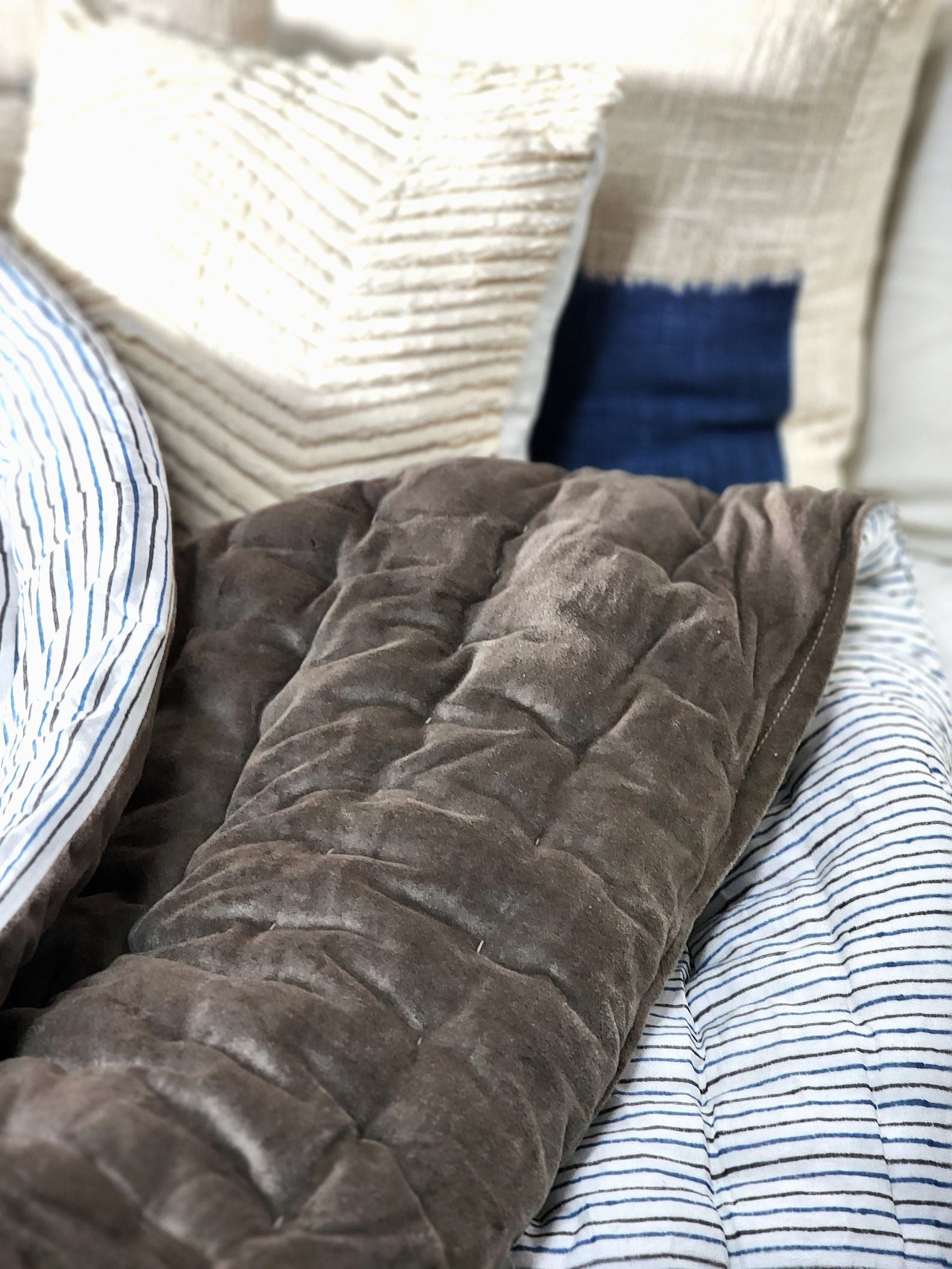 Indulge in Tranquil Slumber Cozy Haven’s Velvet Quilt, Voile Runner, and Soft Throw - Image 4