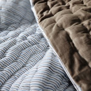 Indulge in Tranquil Slumber Cozy Haven’s Velvet Quilt, Voile Runner, and Soft Throw