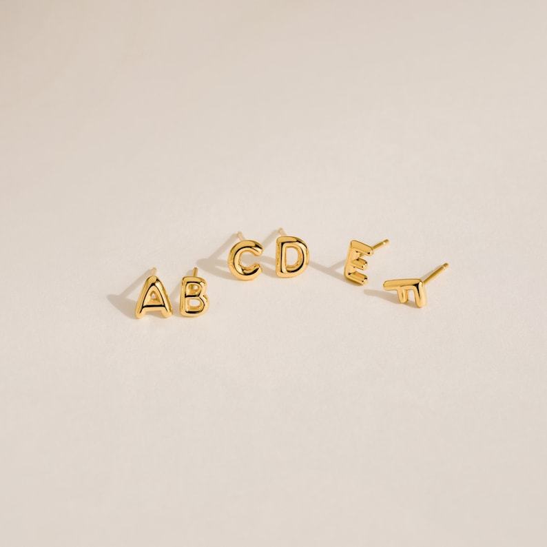 Initial Earrings Dainty Letter Studs for Minimalist Style and Bridesmaid Items (ER270)