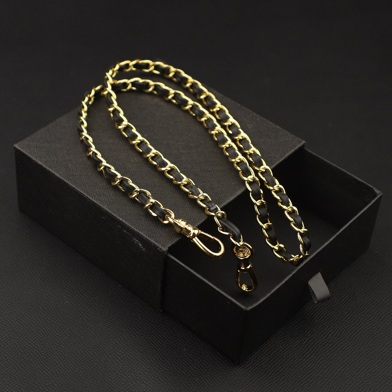 Interchangeable Leather and Metal Chain Handbag Straps Elevate Your Style with Versatility