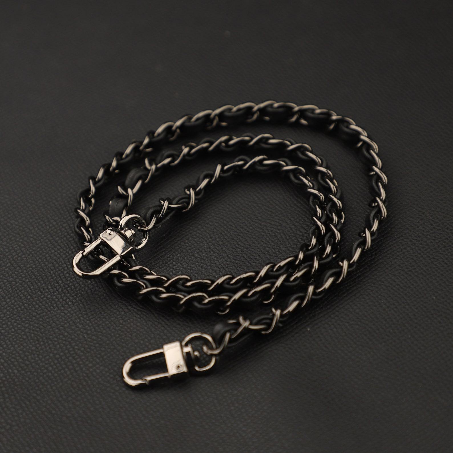 Interchangeable Leather and Metal Chain Handbag Straps Elevate Your Style with Versatility