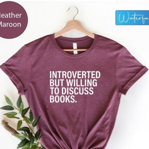 Introverted Bookworm Unleash Your Inner Booktrovert with This Witty Tee