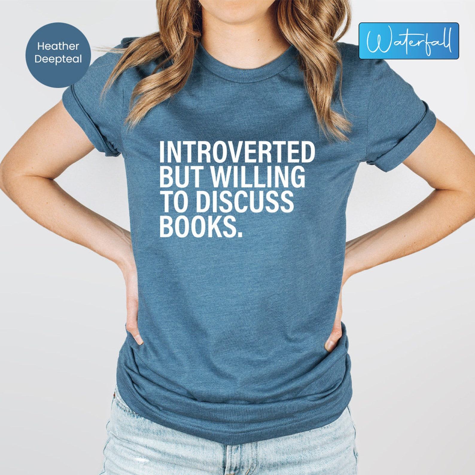 Introverted Bookworm Unleash Your Inner Booktrovert with This Witty Tee
