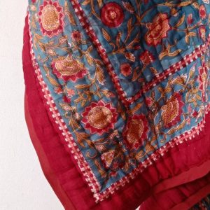 Jaipuri Block Print Quilt Handcrafted Floral Razai for a Vibrant Bedroom