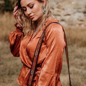 Jessie Jane Fringe Haute Southern Hyde by Beth Marie Tooled Cowhide Purse in Turquoise A Statement of Western Chic