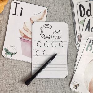 Jumbo Alphabet Double-Sided Flashcards Empowering Preschoolers and Homeschoolers with Writing Practice and Literacy Skills