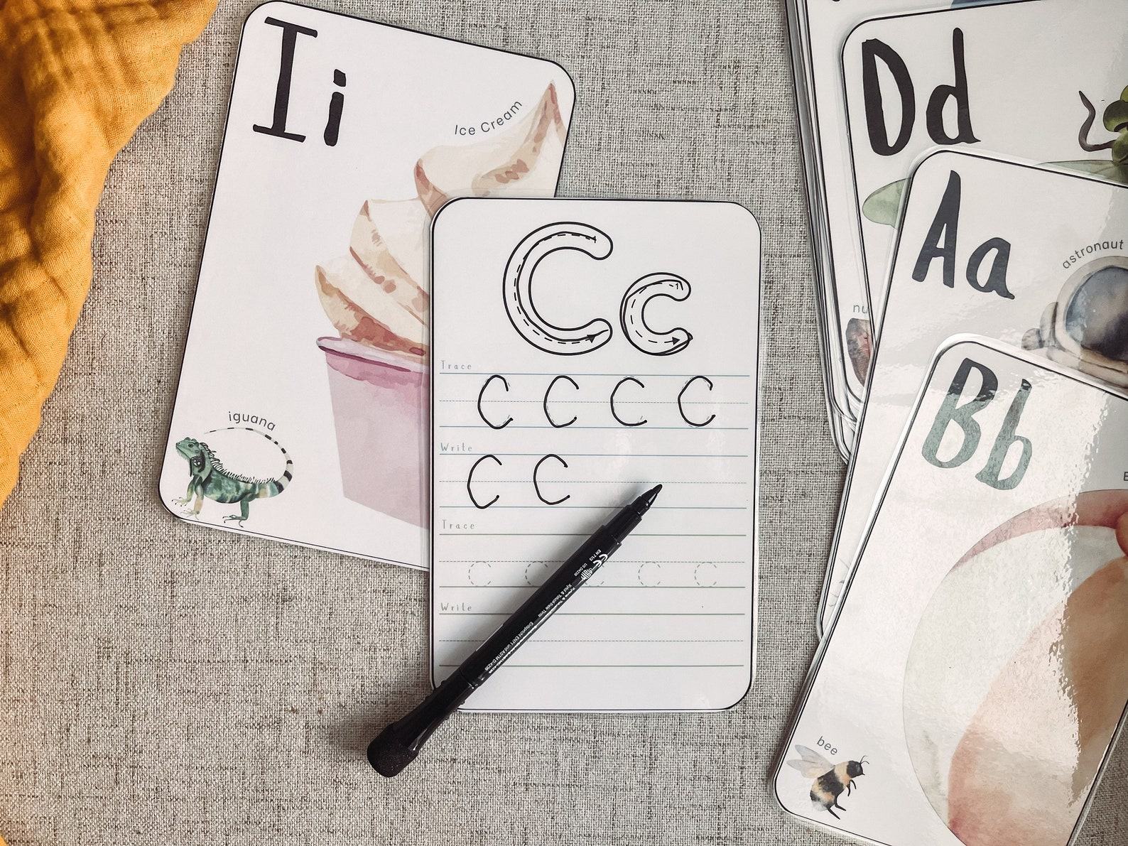 Jumbo Alphabet Double-Sided Flashcards Empowering Preschoolers and Homeschoolers with Writing Practice and Literacy Skills - Image 5