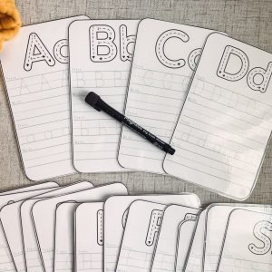 Jumbo Alphabet Double-Sided Flashcards Empowering Preschoolers and Homeschoolers with Writing Practice and Literacy Skills