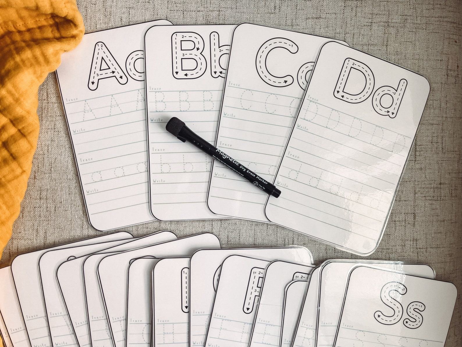 Jumbo Alphabet Double-Sided Flashcards Empowering Preschoolers and Homeschoolers with Writing Practice and Literacy Skills - Image 3