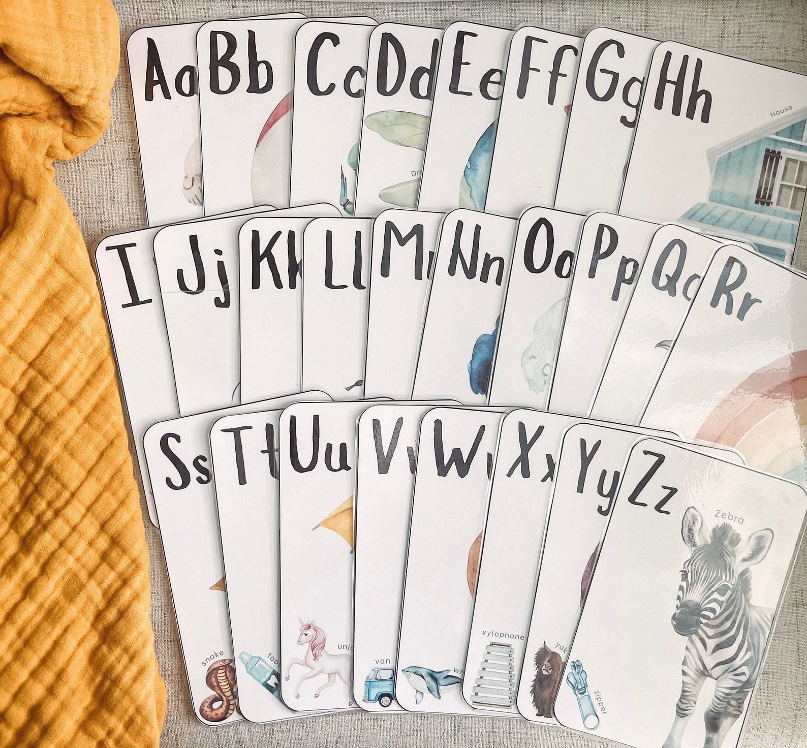 Jumbo Alphabet Double-Sided Flashcards Empowering Preschoolers and Homeschoolers with Writing Practice and Literacy Skills - Image 2
