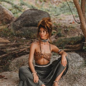 Keela Maxi Skirt Sustainable Style with Pockets in Vibrant Rust