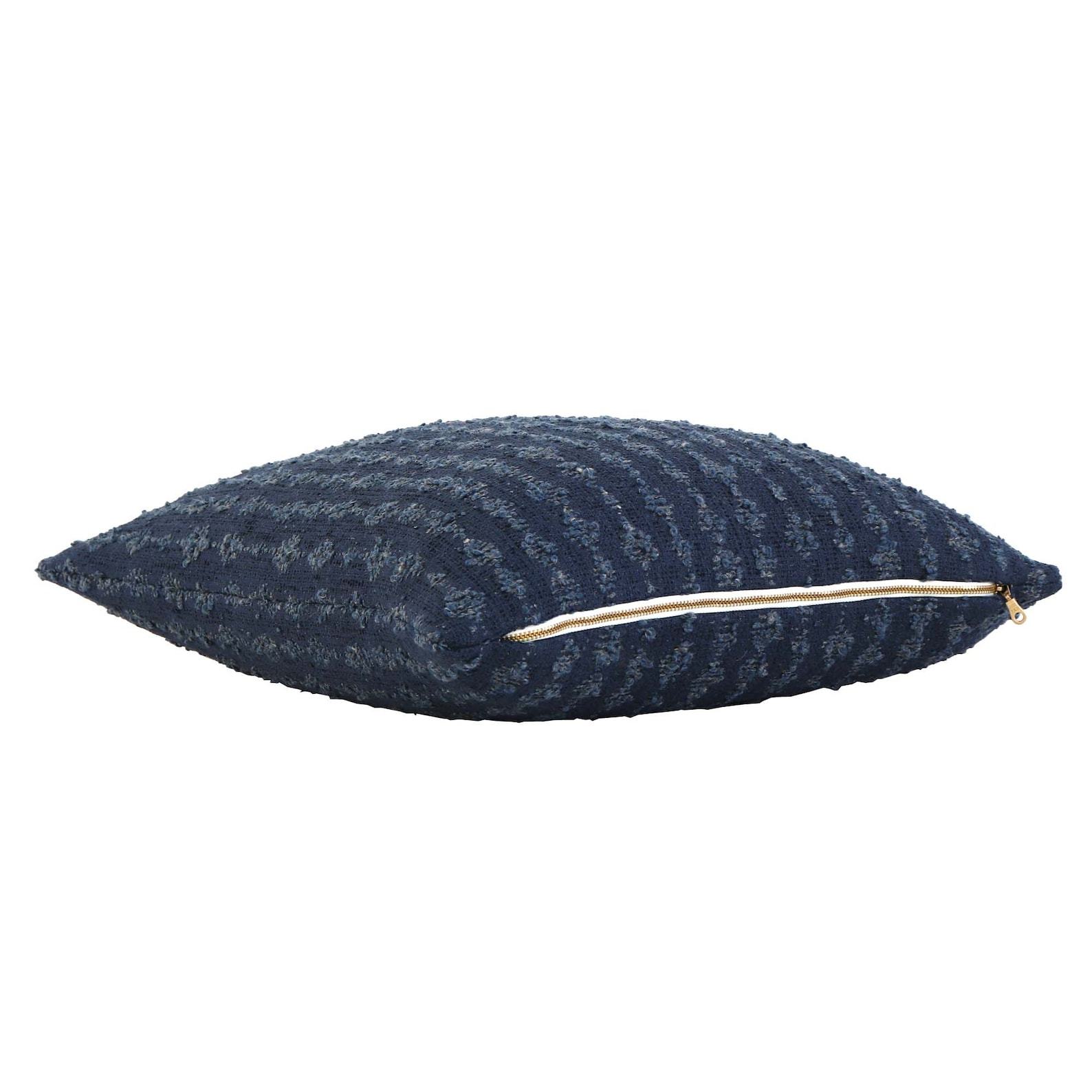 Kelly Wearstler Serai Boucl Midnight Blue Throw Pillow Cover Elevate Your Home Dcor with Designer Style