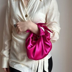 Knotted Satin Evening Bag A Symphony of Colors for Every Occasion