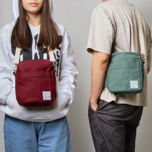 Koala 208 Rose Red Mini Canvas Crossbody Travel Bag for Unisex