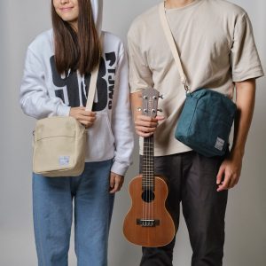 Koala 208 Teal Lightweight Waxed Canvas Crossbody Bag for Men, Interesting  Personalized Item