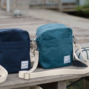 Koala 208 Teal Lightweight Waxed Canvas Crossbody Bag for Men, Interesting  Personalized Item